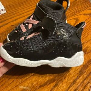 Nike Air Jordan 6 Rings Black/Arctic Punch/White Toddler Shoes Size 8C
